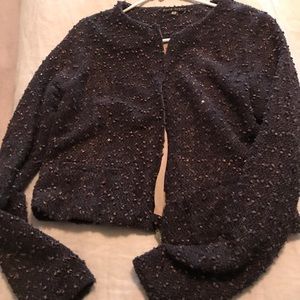 Zippered boucle jacket
